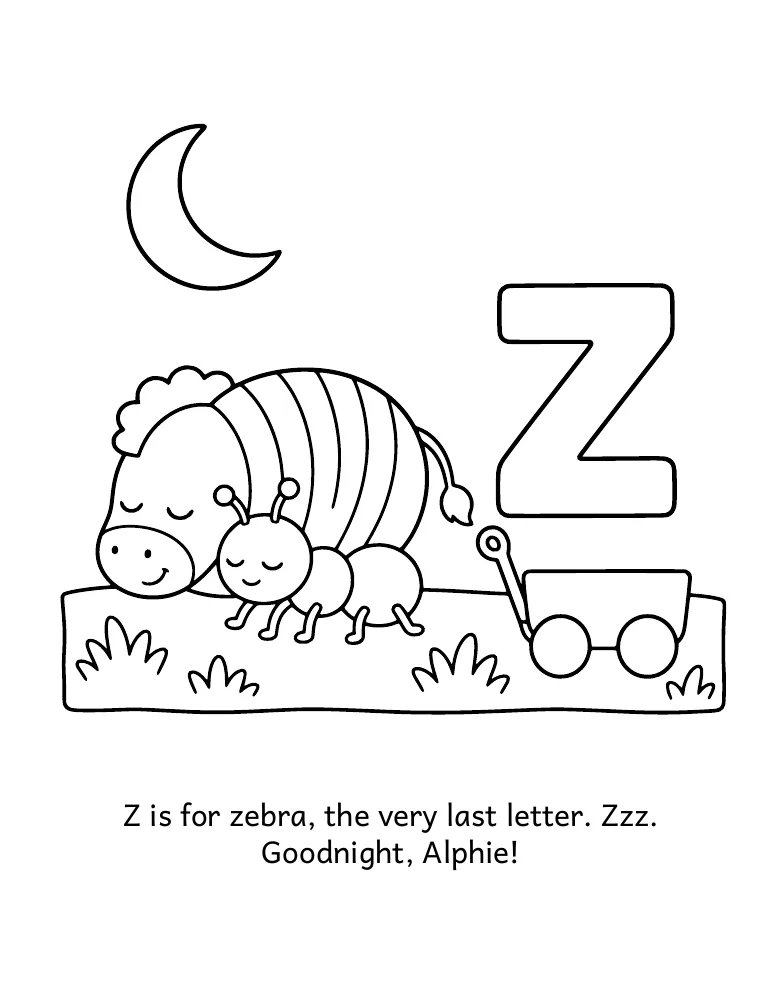 Letter Z coloring page