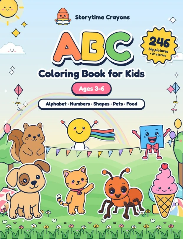 Cover of ABC Coloring Book for Kids Ages 3-6