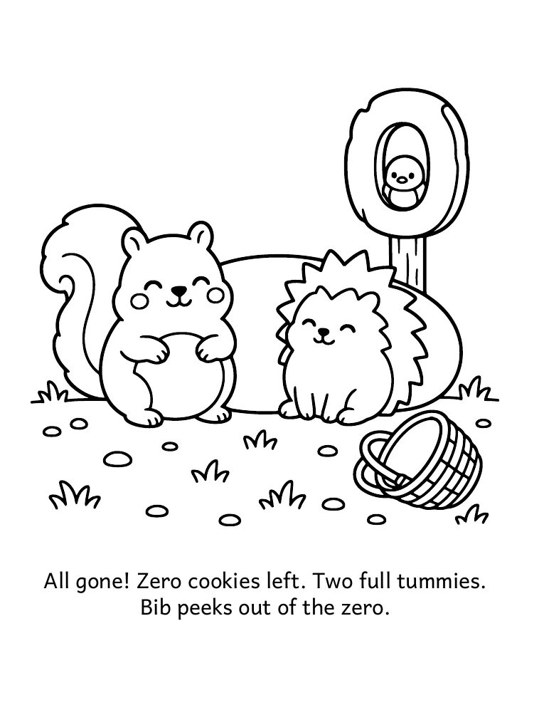 Number 0 coloring page