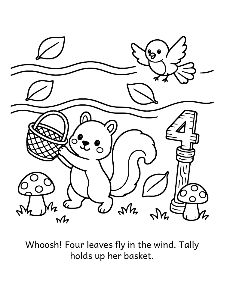 Number 4 coloring page