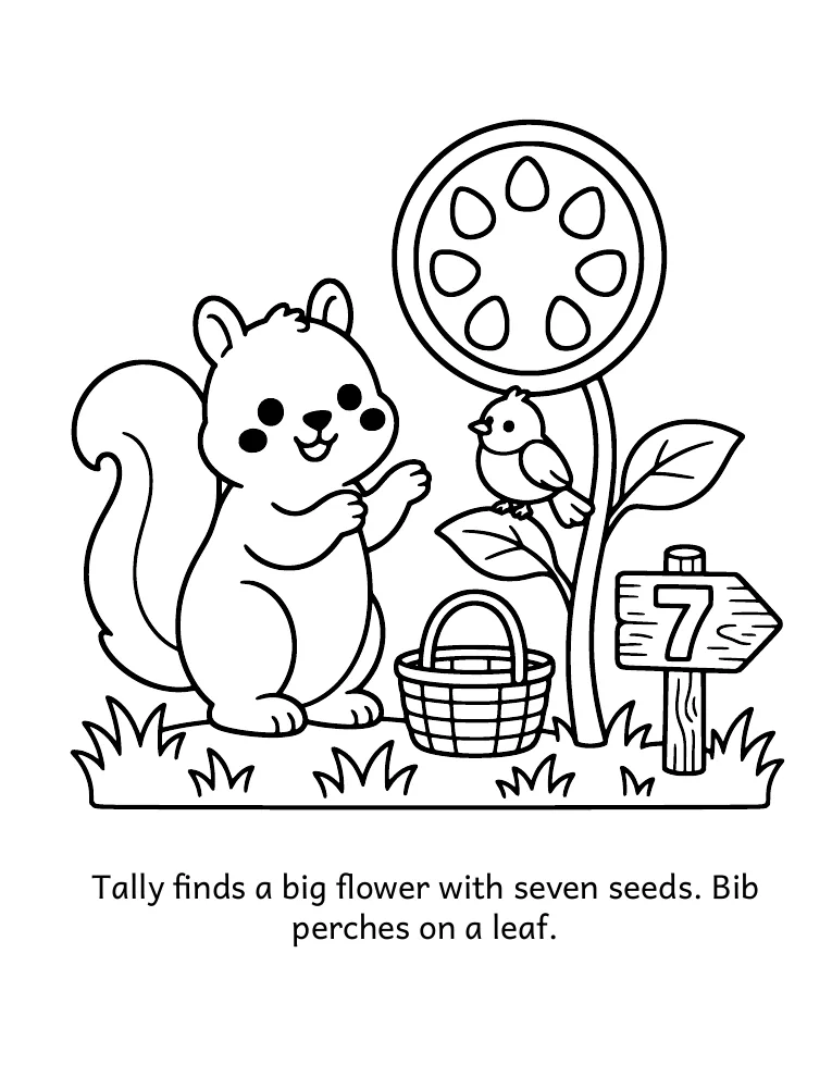 Number 7 coloring page