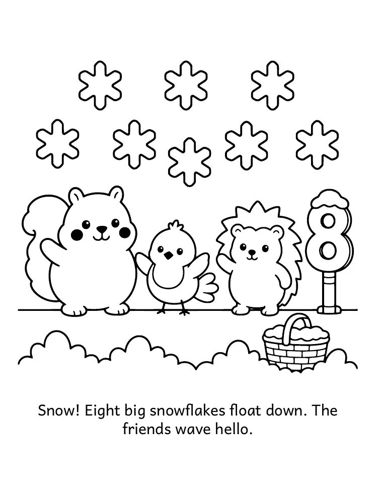 Number 8 coloring page