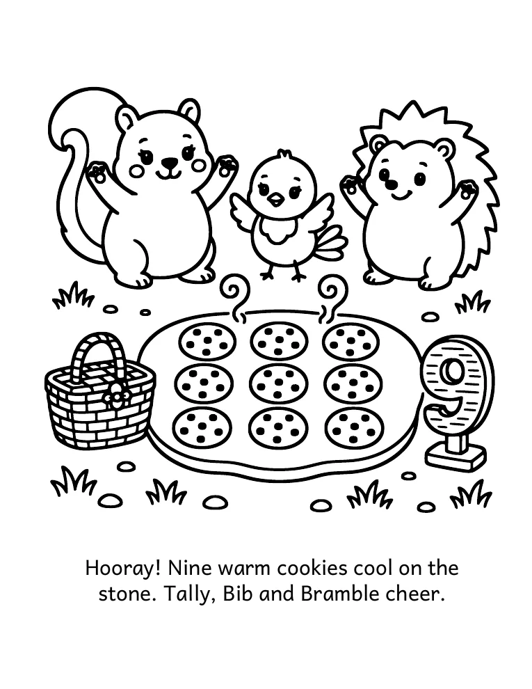 Number 9 coloring page