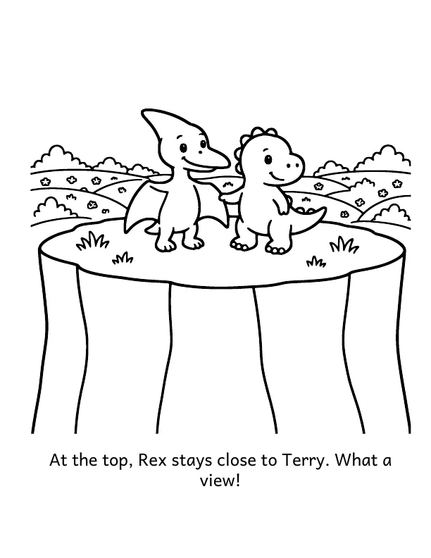 Picture 4 of Terry's Big Glide: At the top, Rex stays close to Terry. What a view!